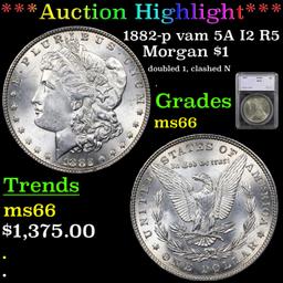 ***Auction Highlight*** 1882-p vam 5A I2 R5 Morgan Dollar $1 Graded ms66 By SEGS (fc)