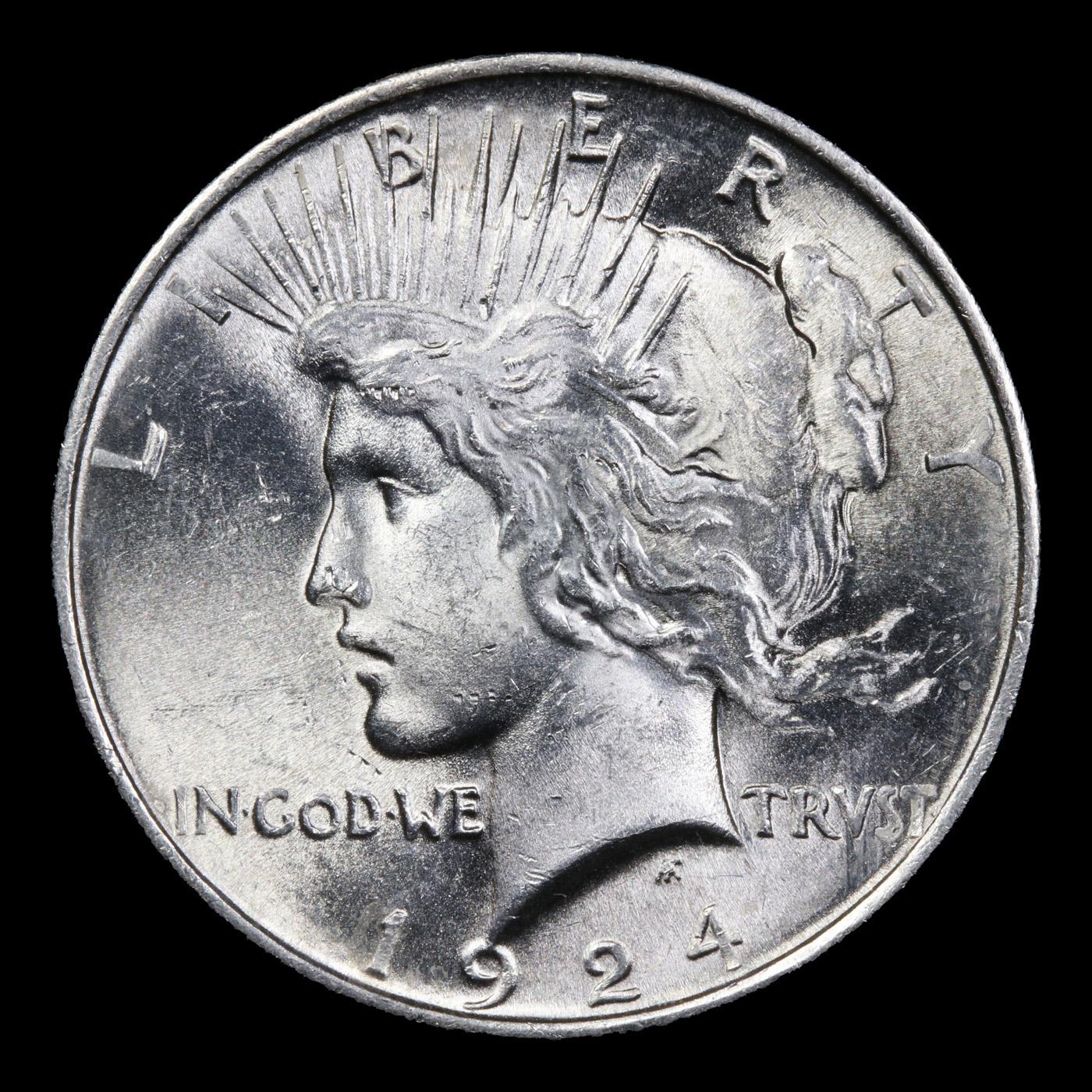 1924-p Peace Dollar $1 Graded Select Unc