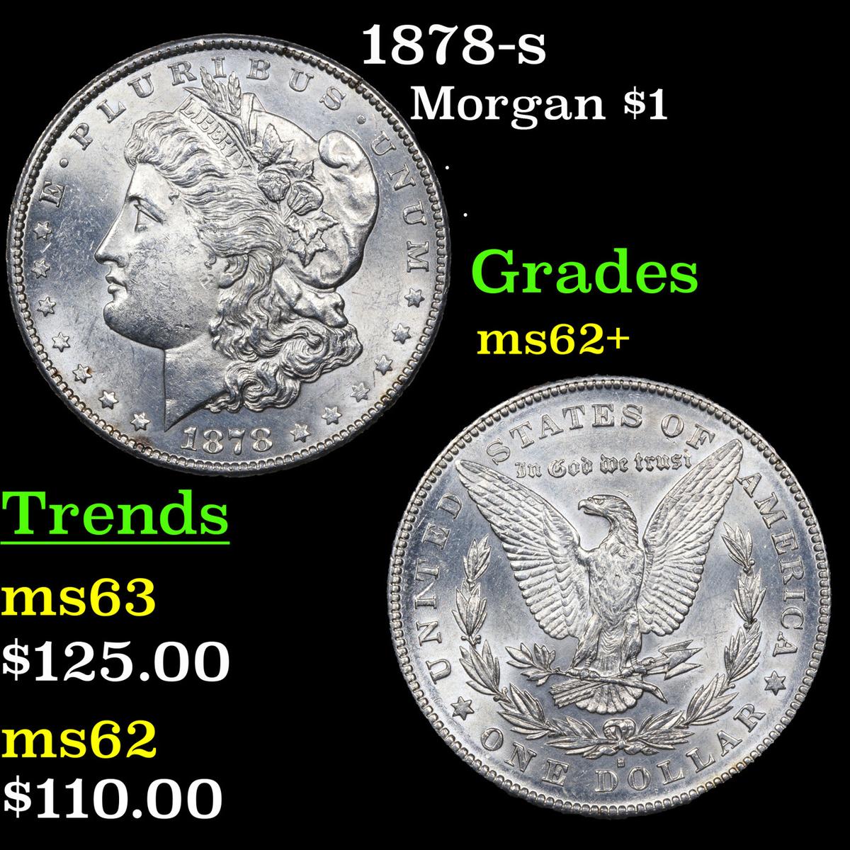 1878-s Morgan Dollar $1 Grades Select Unc