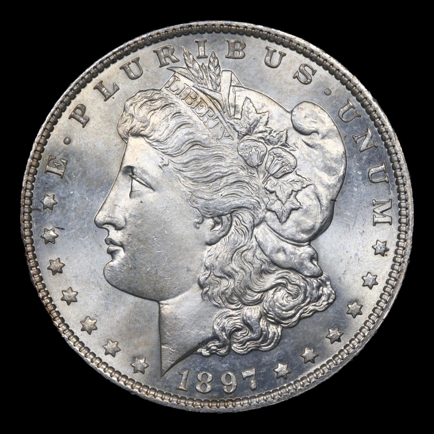 ***Auction Highlight*** 1897-p Morgan Dollar $1 Graded ms66 By SEGS (fc)