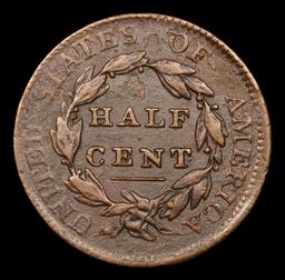 ***Auction Highlight*** 1811 Classic Head Large Half Cent 1/2c Graded vf25 By SEGS (fc)