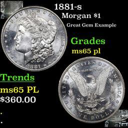 1881-s Morgan Dollar $1 Grades GEM Unc PL