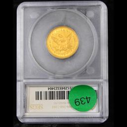 ***Auction Highlight*** 1840-c Charlotte Gold Liberty Half Eagle $5 Graded ms61 By SEGS (fc)