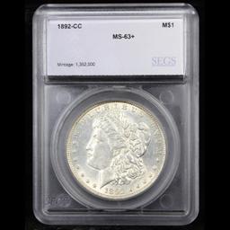 ***Auction Highlight*** 1892-cc Morgan Dollar $1 Graded ms63+ By SEGS (fc)