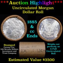 ***Auction Highlight*** 1885 & CC Uncirculated Morgan Dollar Shotgun Roll (fc)