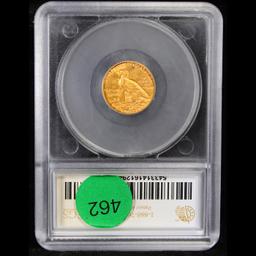 ***Auction Highlight*** 1911-p TOP POP! Gold Indian Quarter Eagle $2 1/2 Graded ms66 By SEGS (fc)