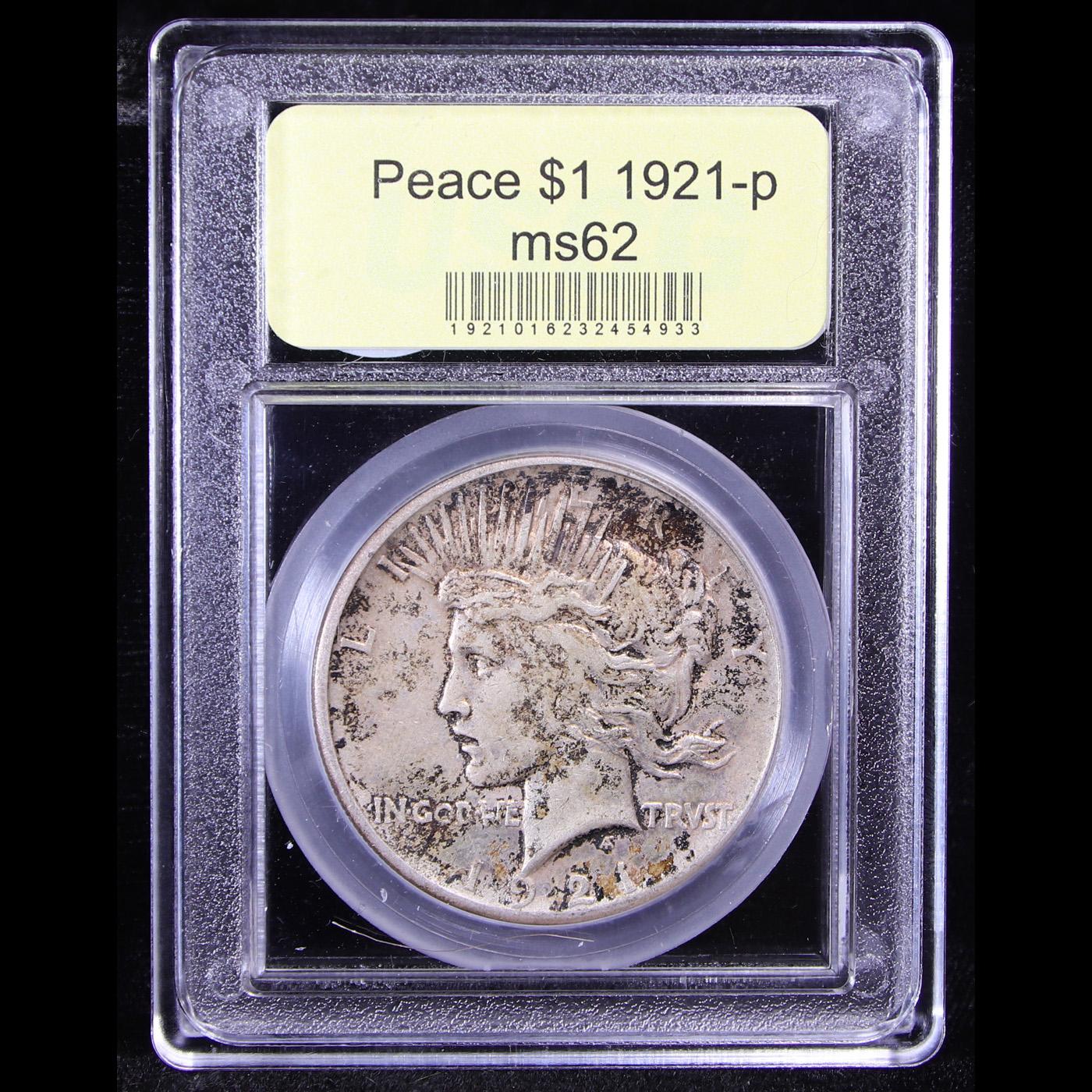 ***Auction Highlight*** 1921-p Peace Dollar $1 Graded Select Unc By USCG (fc)