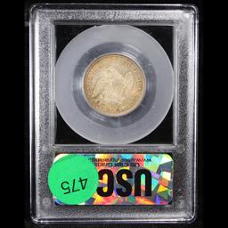 ***Auction Highlight*** 1861-p Seated Liberty Quarter 25c Graded Choice Unc By USCG (fc)