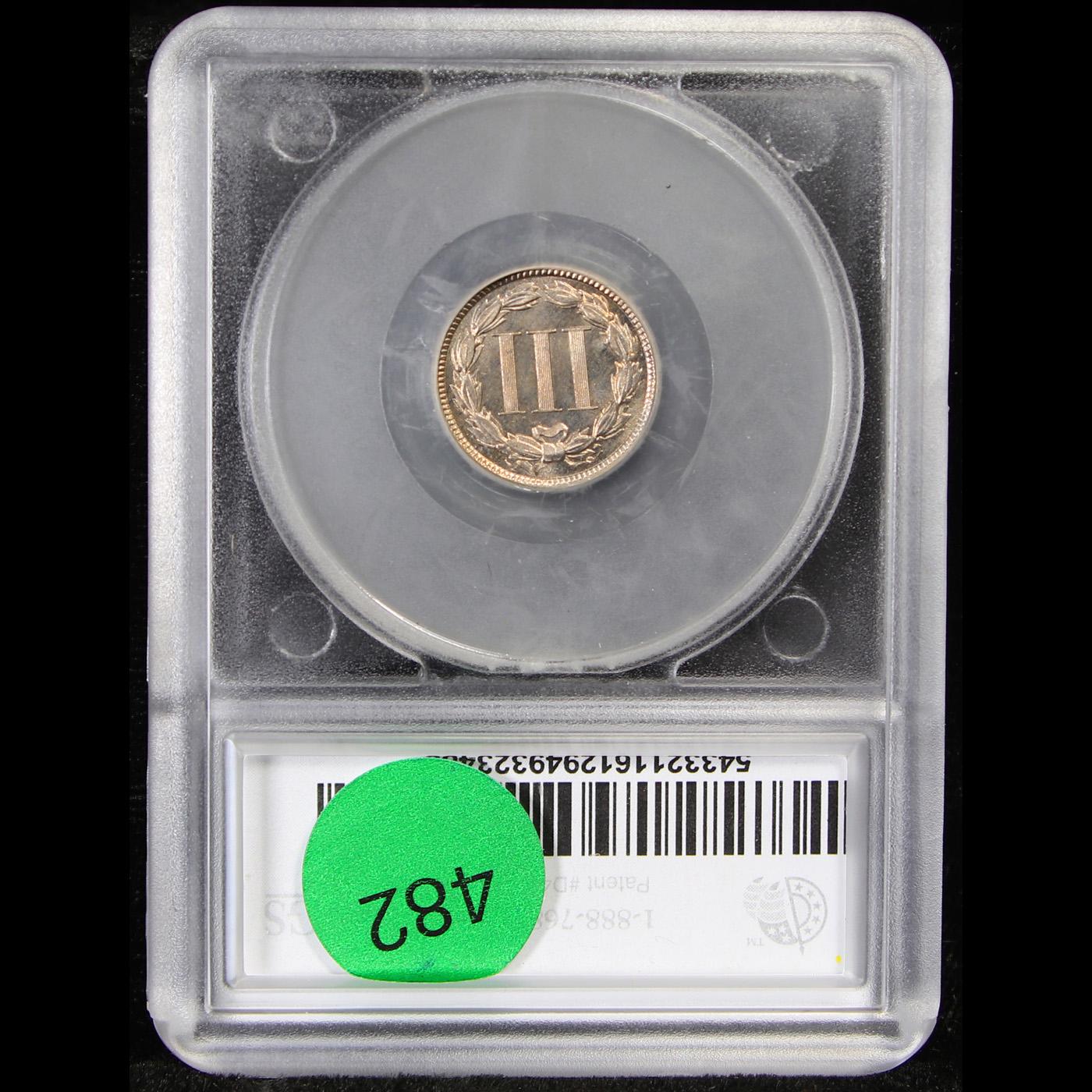 Proof ***Auction Highlight*** 1884 TOP POP! Three Cent Copper Nickel 3cn Graded pr68 By SEGS (fc)