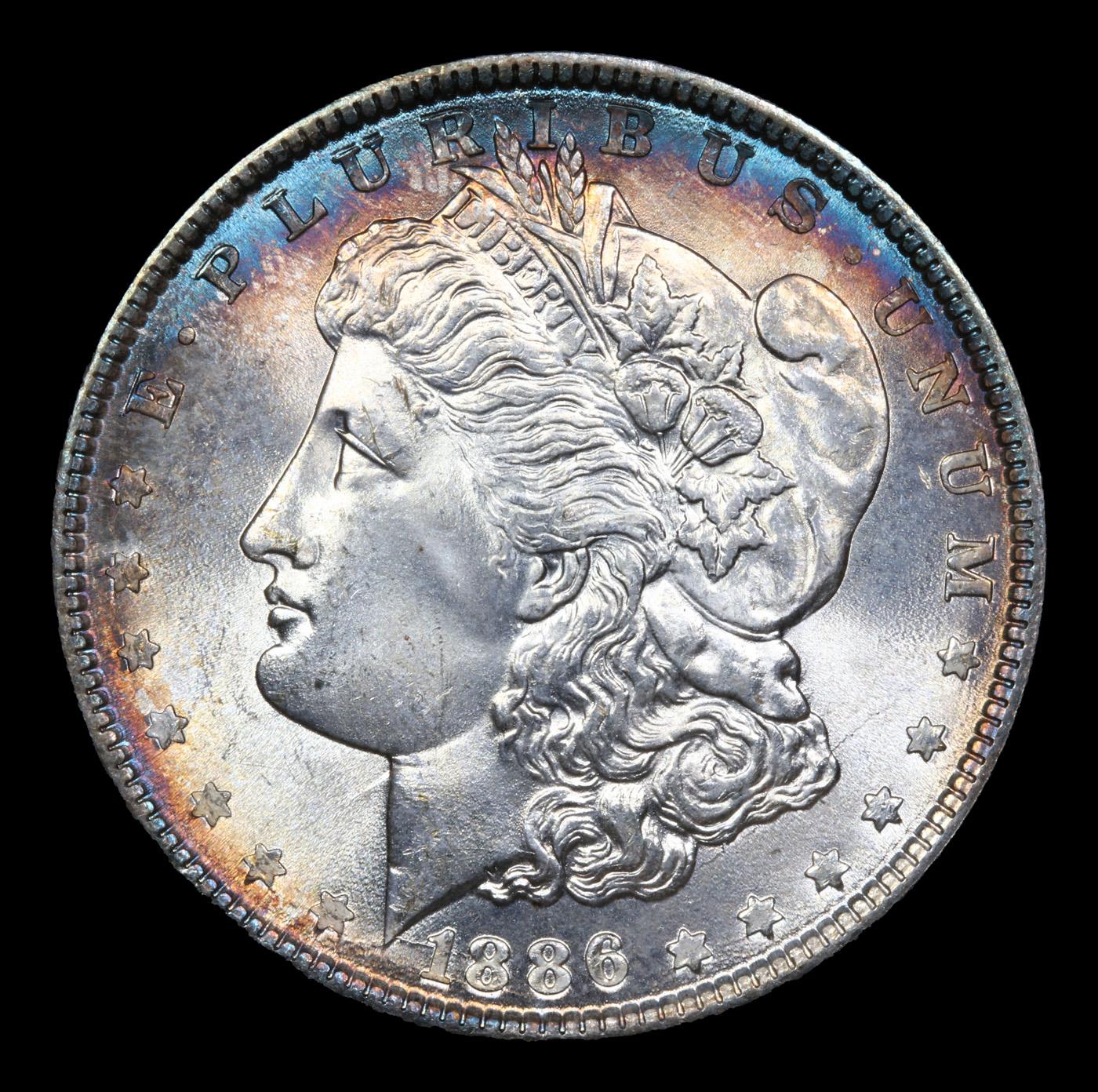 ***Auction Highlight*** 1886-p vam 6B I2 R5 Morgan Dollar $1 Graded ms67 By SEGS (fc)