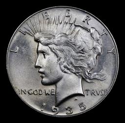 1935-p Vam-1C Peace Dollar $1 Grades Select Unc