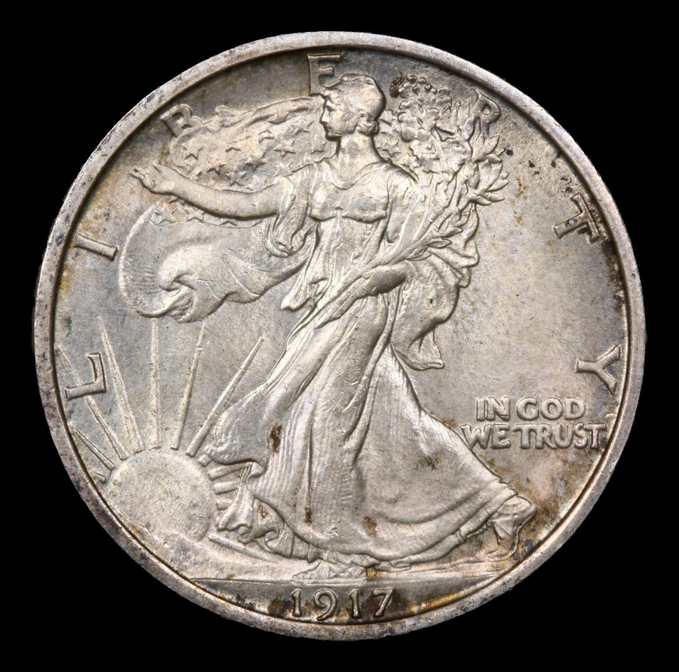 ***Auction Highlight*** 1917-p Walking Liberty Half Dollar 50c Graded ms65+ By SEGS (fc)