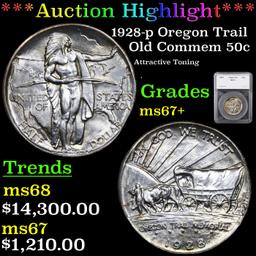 ***Auction Highlight*** 1928-p Oregon Trail Old Commem Half Dollar 50c Graded ms67+ By SEGS (fc)