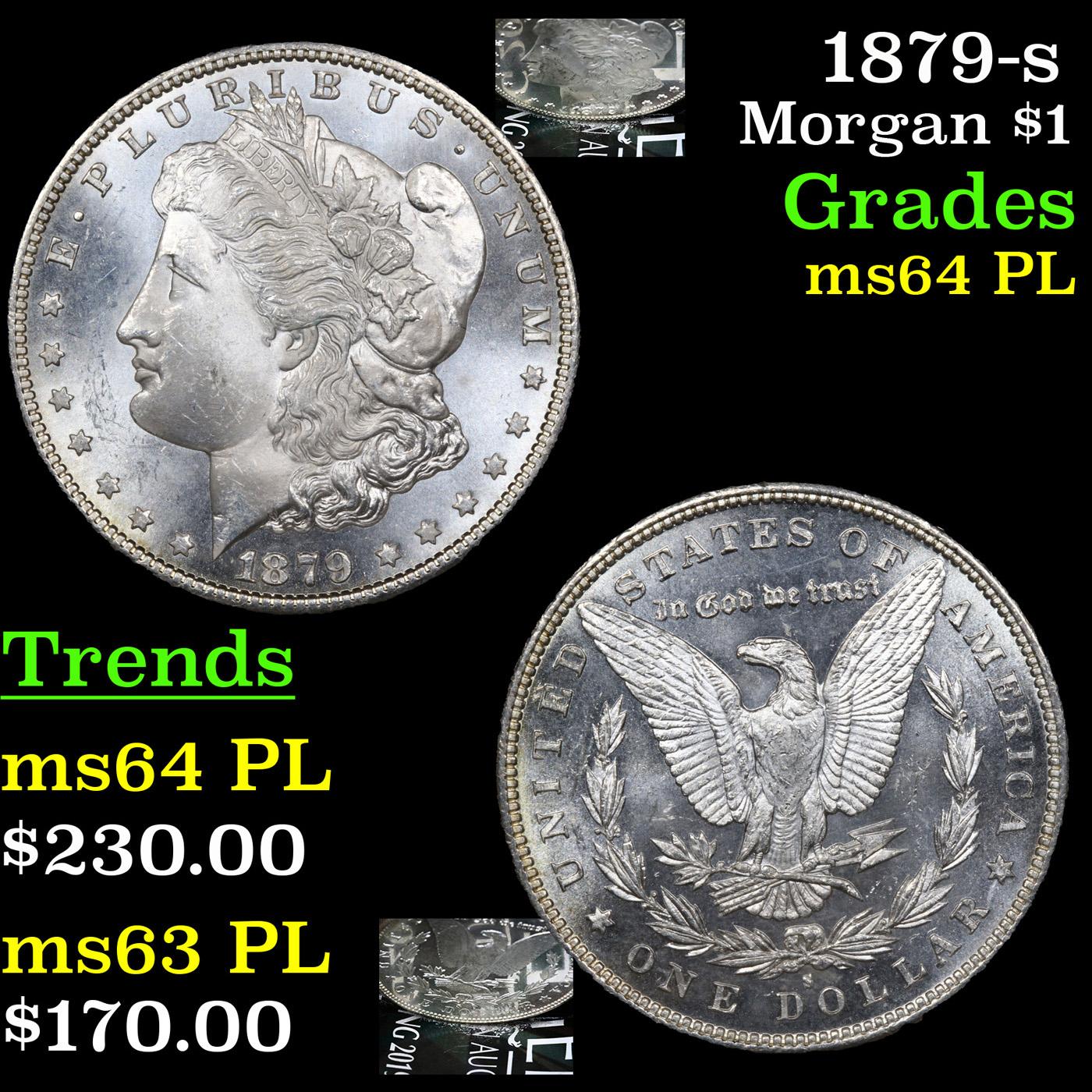 1879-s Morgan Dollar $1 Grades Choice Unc PL