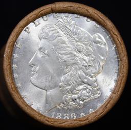 ***Auction Highlight*** 1886 & S Uncirculated Morgan Dollar Shotgun Roll, 20 coins (fc)