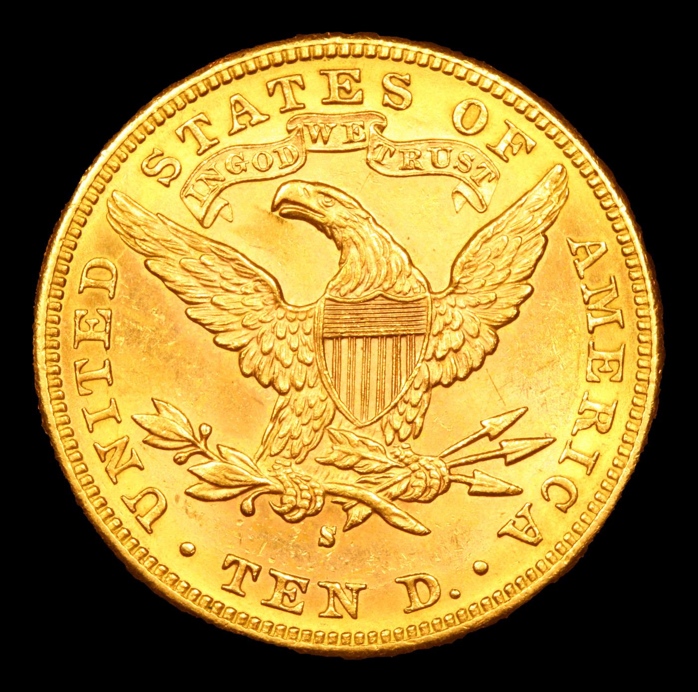 ***Auction Highlight*** 1888-s Near Top POP Gold Liberty Eagle $10 Graded ms63+ By SEGS (fc)
