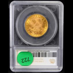 ***Auction Highlight*** 1888-s Near Top POP Gold Liberty Eagle $10 Graded ms63+ By SEGS (fc)