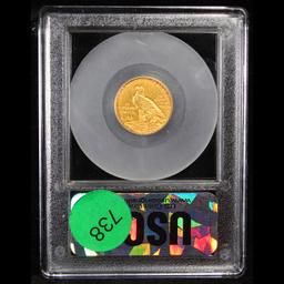 ***Auction Highlight*** 1911-d Strong D Gold Indian Quarter Eagle $2 1/2 Graded BU+ By USCG (fc)