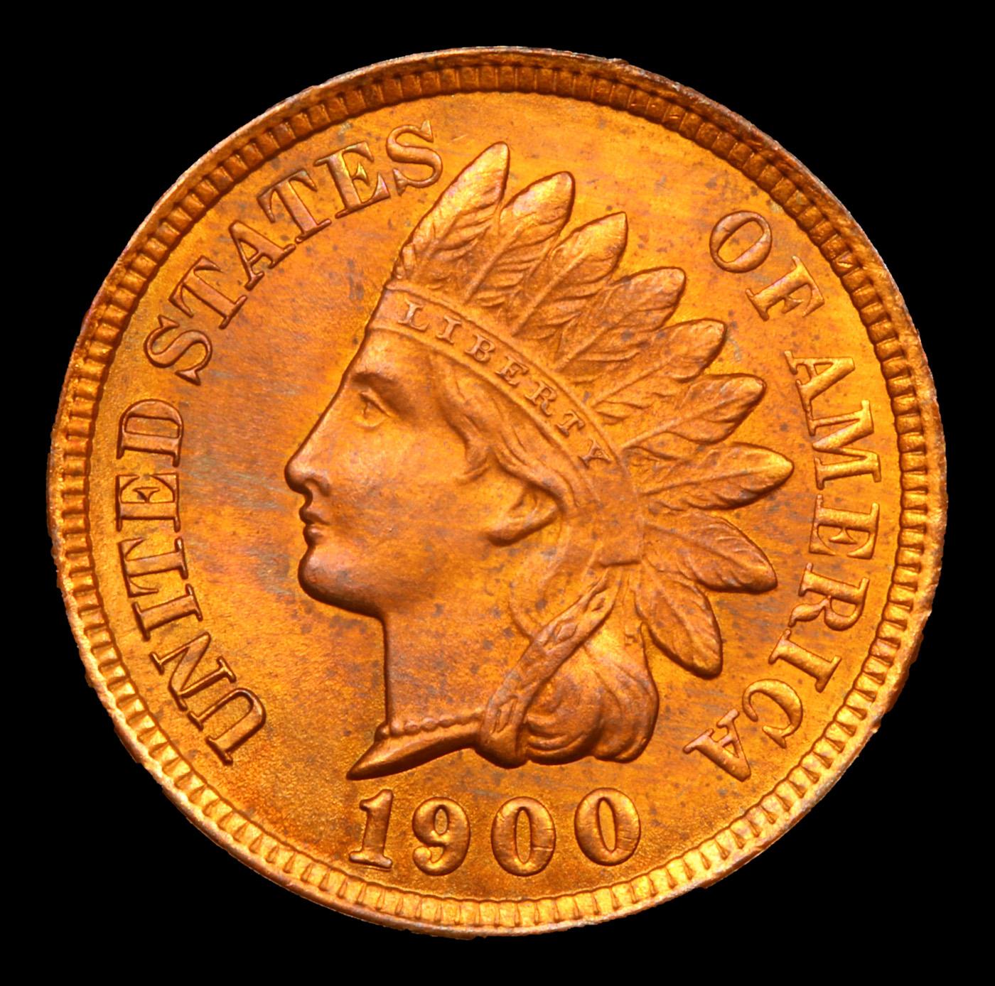 ***Auction Highlight*** 1900 Indian Cent 1c Graded GEM++ RB By USCG (fc)