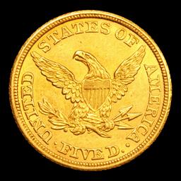 ***Auction Highlight*** 1842-p Large Letters Gold Liberty Half Eagle $5 Graded ms62 By SEGS (fc)