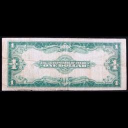 1923 $1 large size Blue Seal Silver Certificate, Fr-237 Signatures of Speelman & White Grades vf, ve