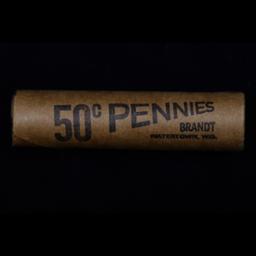 ***Auction Highlight*** Shotgun Lincoln 1c roll, 1960-d 50 pcs Brandt Wrapper (fc)