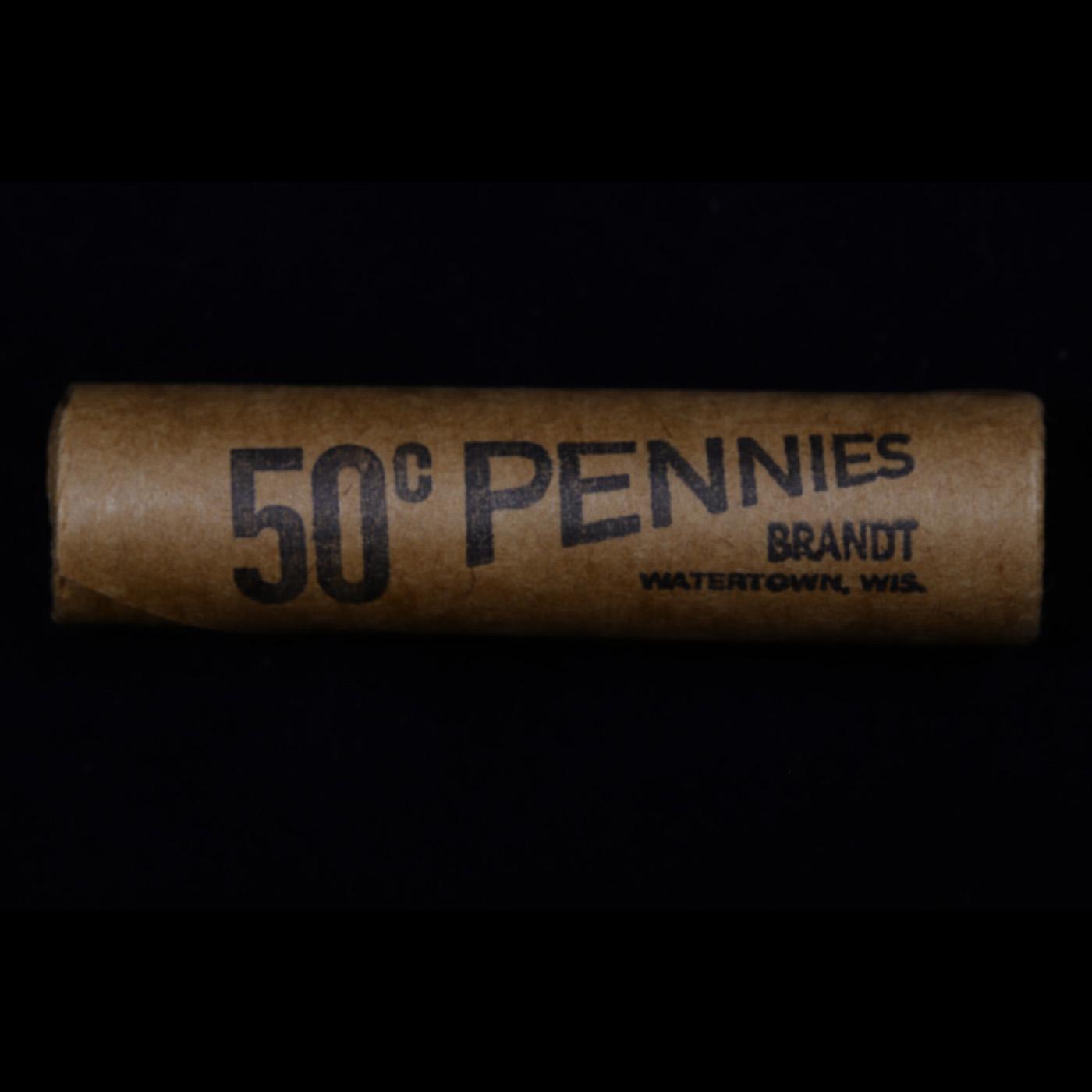 ***Auction Highlight*** Shotgun Lincoln 1c roll, 1960-d 50 pcs Brandt Wrapper (fc)