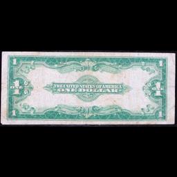 1923 $1 large size Blue Seal Silver Certificate, Signatures of Woods & White Grades vf, very fine