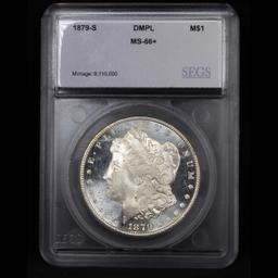 ***Auction Highlight*** 1879-s Morgan Dollar $1 Graded ms66+ DMPL By SEGS (fc)