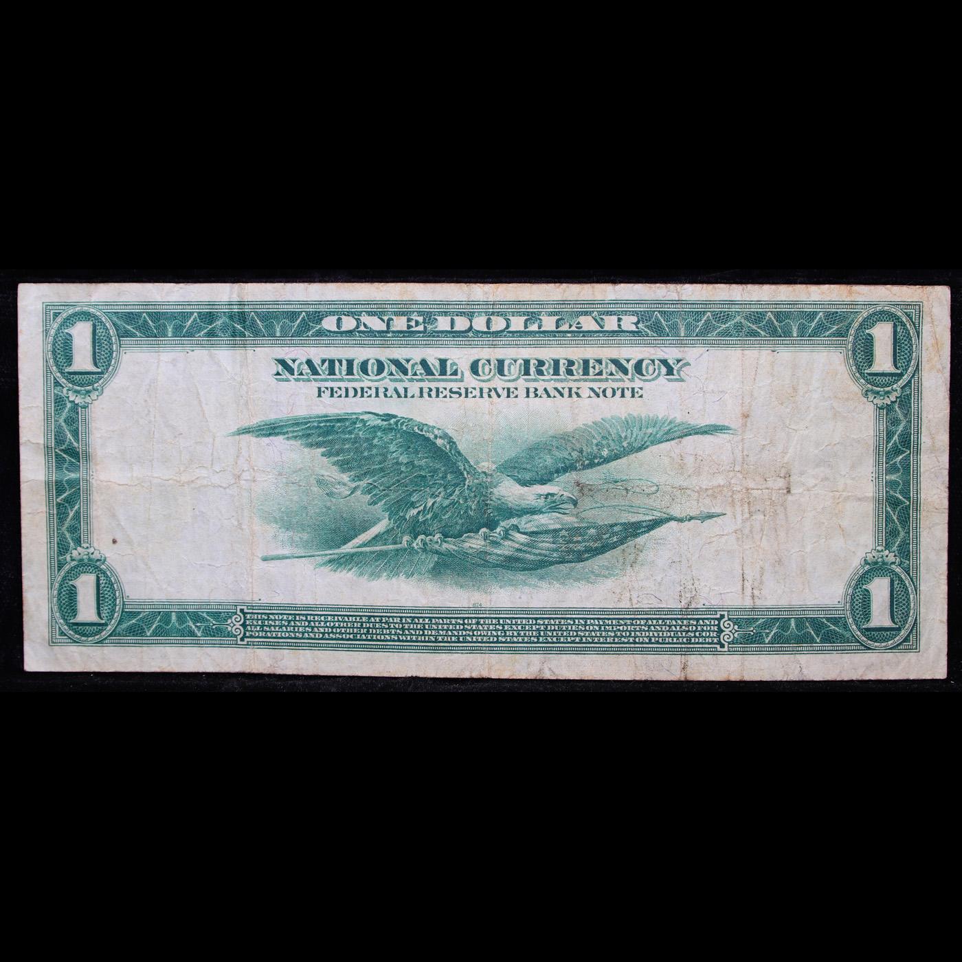 1918 $1 National Currency "Flying Eagle" Federal Reserve Bank of Minneapolis, MN Grades vf++