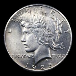 ***Auction Highlight*** 1928-p Peace Dollar $1 Graded ms65 By SEGS (fc)