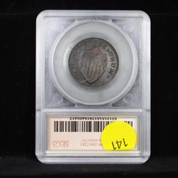 ***Auction Highlight*** 1787 New Jersey Maris 55.M R-4 Colonial Cent 1c Graded vf35 By SEGS (fc)