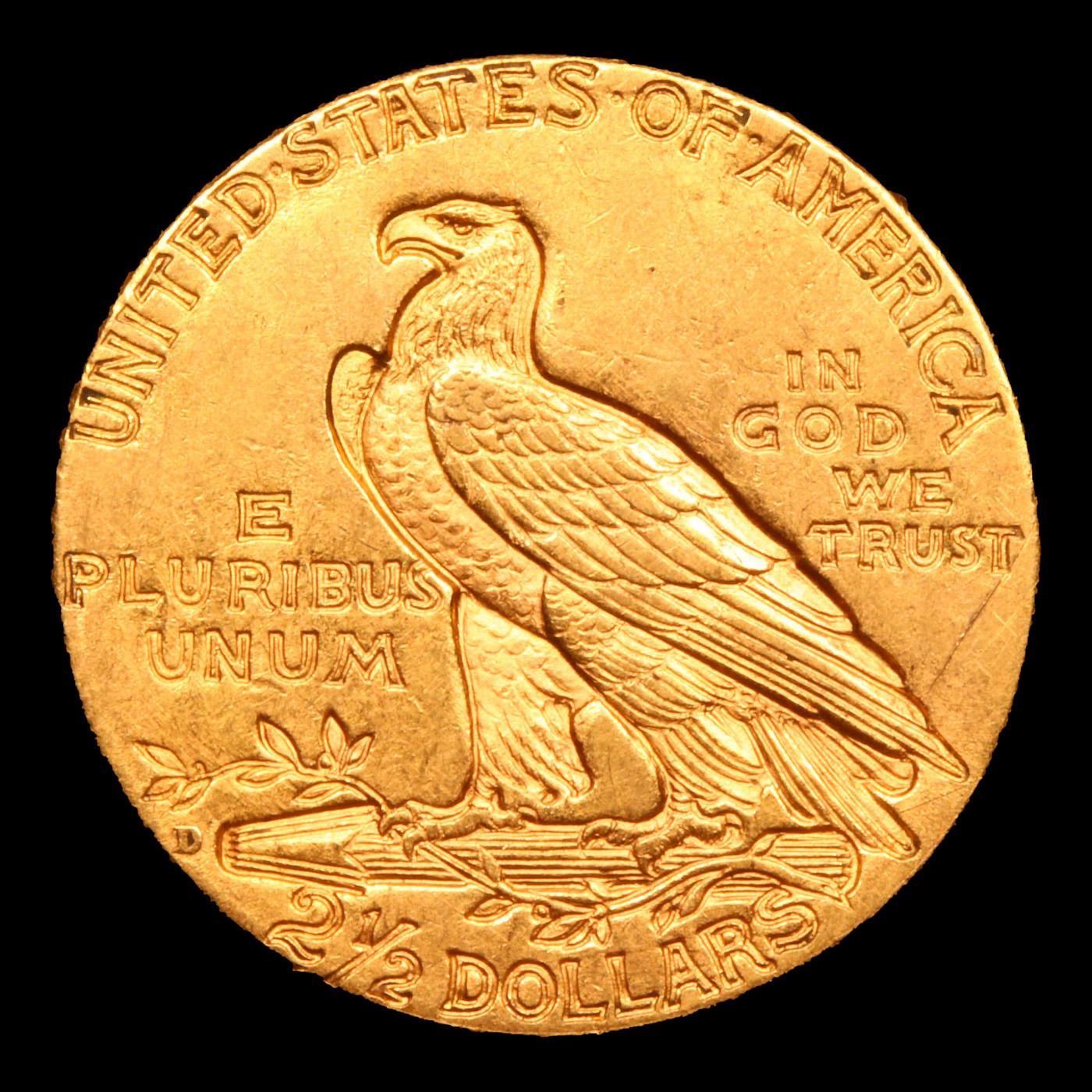 ***Auction Highlight*** 1925-d Gold Indian Quarter Eagle $2 1/2 Graded Select Unc By USCG (fc)