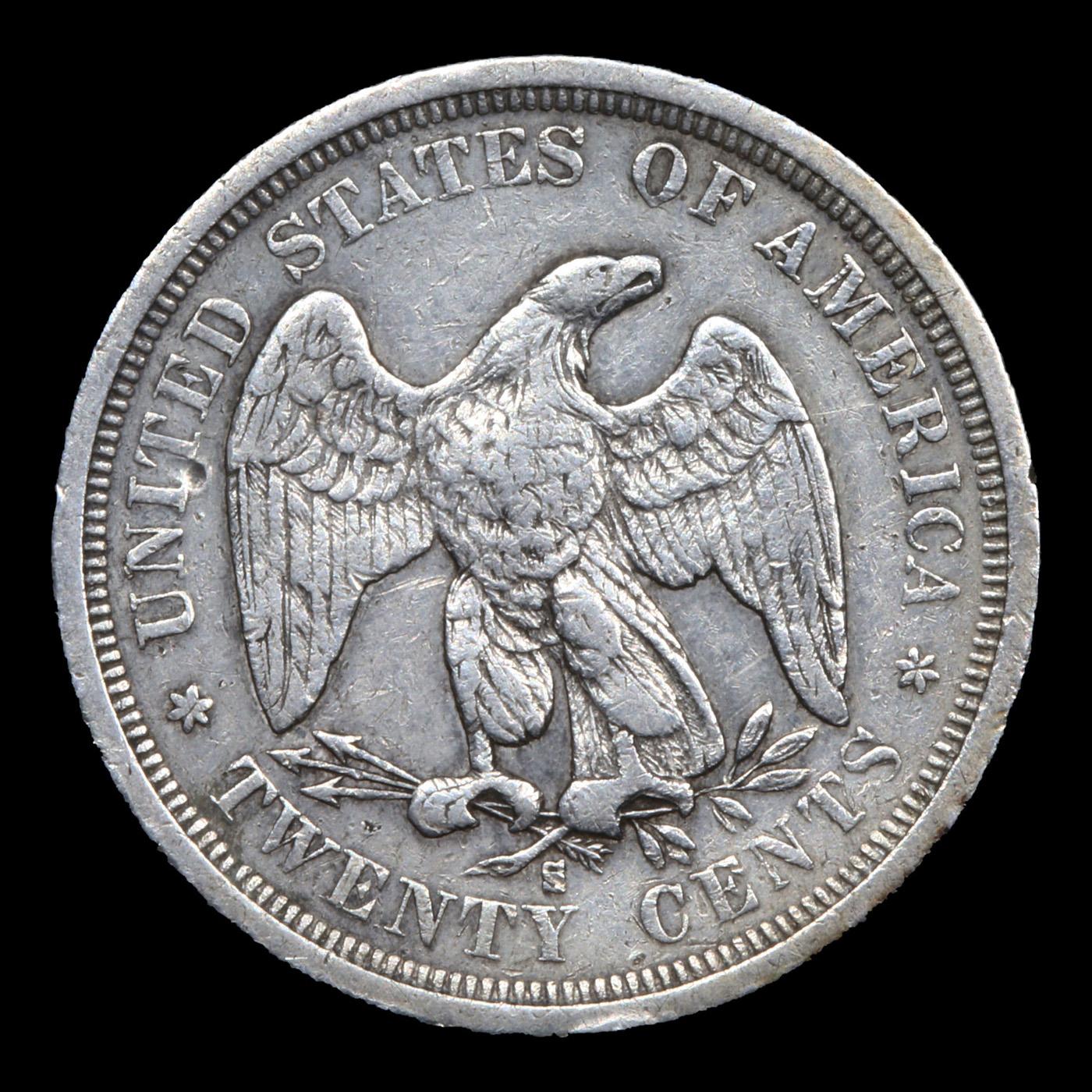 1875-s Twenty Cent Piece 20c Grades xf+