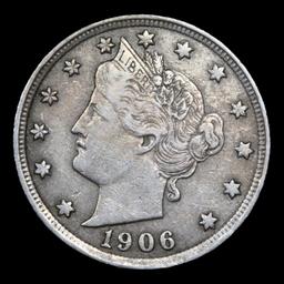 1906 Liberty Nickel 5c Grades xf