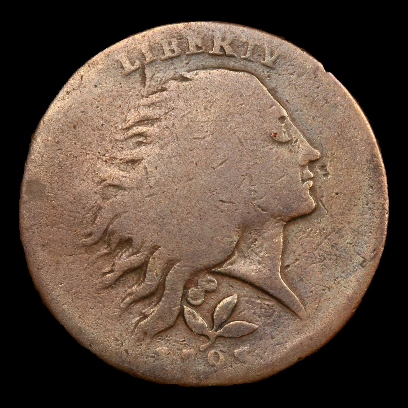 ***Auction Highlight*** 1793 WREATH LETTERED Flowing Hair large cent 1c Graded g4 By SEGS (fc)