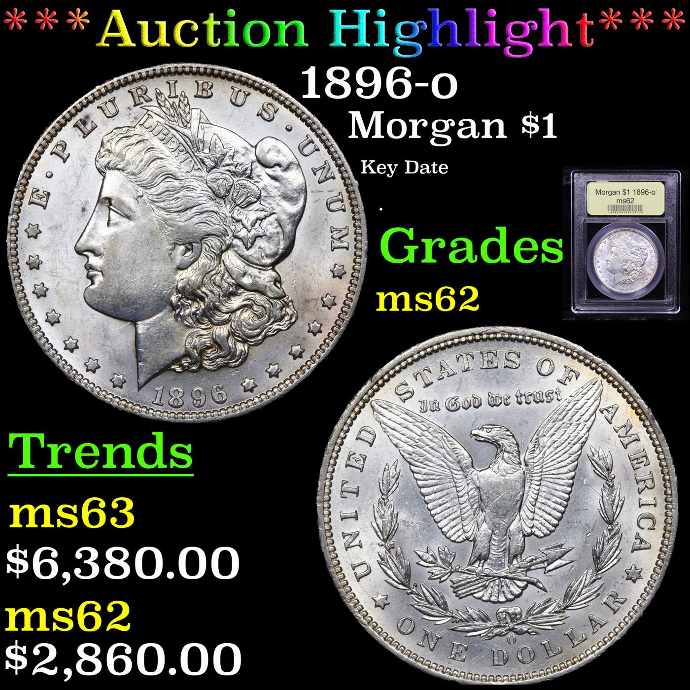 ***Auction Highlight*** 1896-o Morgan Dollar $1 Graded Select Unc By USCG (fc)