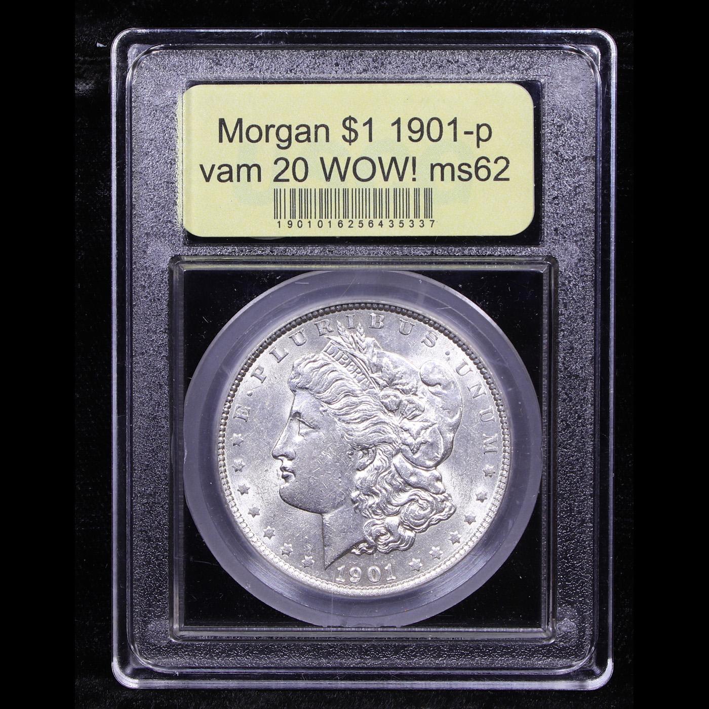 ***Auction Highlight*** 1901-p vam 20 I3 R5 WOW! Morgan Dollar $1 Graded Select Unc By USCG (fc)