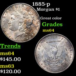 1885-p Morgan Dollar $1 Grades Choice Unc