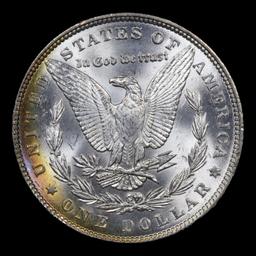 ***Auction Highlight*** 1886-p Rainbow Toned Morgan Dollar $1 Graded ms66+ By SEGS (fc)