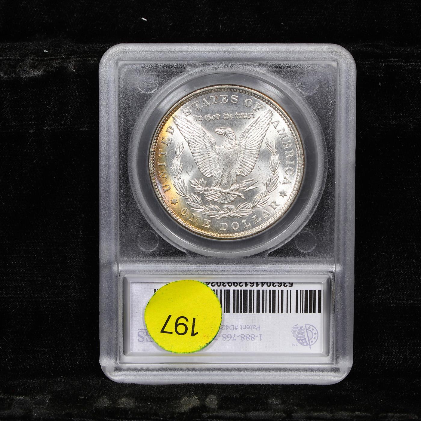 ***Auction Highlight*** 1886-p Rainbow Toned Morgan Dollar $1 Graded ms66+ By SEGS (fc)