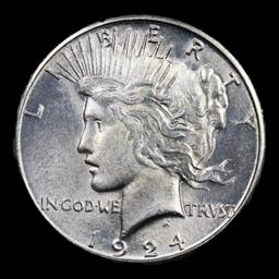 1924-s vam 1I I2 R5 Peace Dollar $1 Grades Select+ Unc