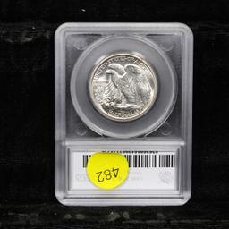 ***Auction Highlight*** 1934-p Walking Liberty Half Dollar 50c Graded ms67 By SEGS (fc)