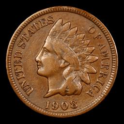 1908-s Indian Cent 1c Grades xf