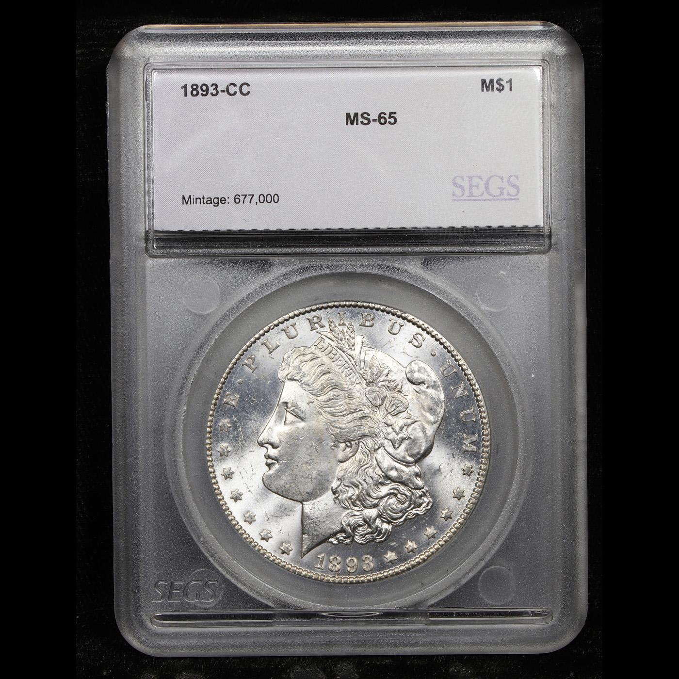 ***Auction Highlight*** 1893-cc Morgan Dollar $1 Graded ms65 By SEGS (fc)