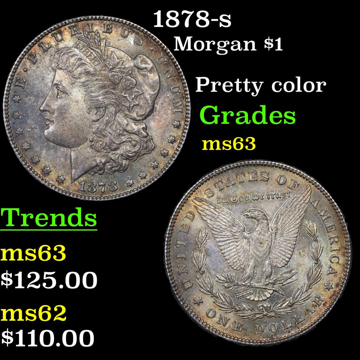 1878-s Morgan Dollar $1 Grades Select Unc