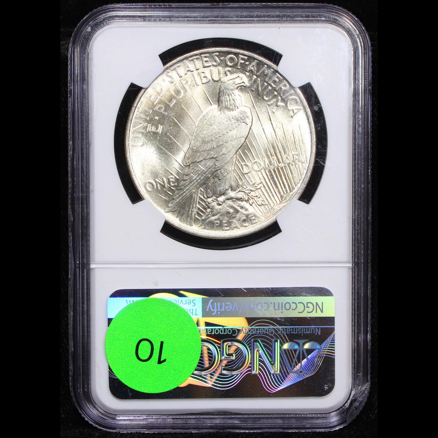 NGC 1924-p Peace Dollar $1 Graded ms62 By NGC