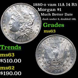 1880-o vam 11A I4 R5 Morgan Dollar $1 Grades Select Unc