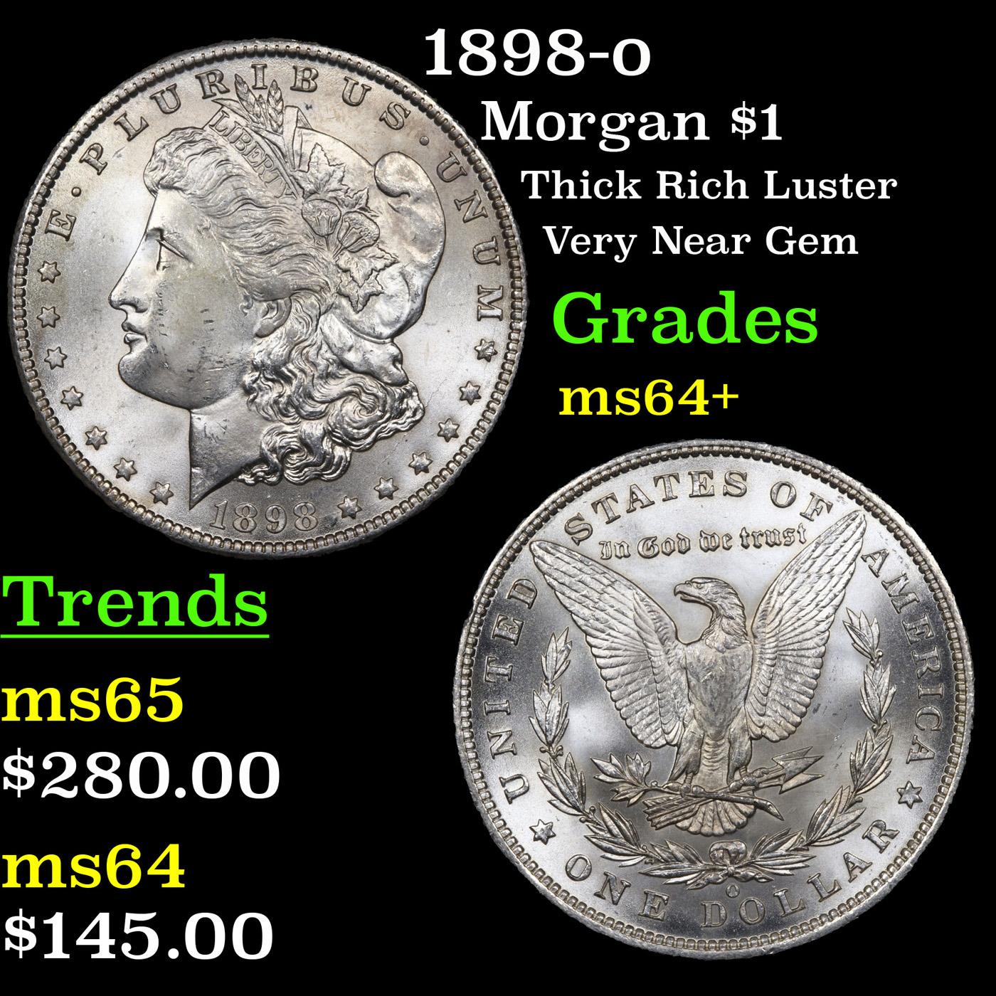 1898-o Morgan Dollar $1 Grades Choice+ Unc