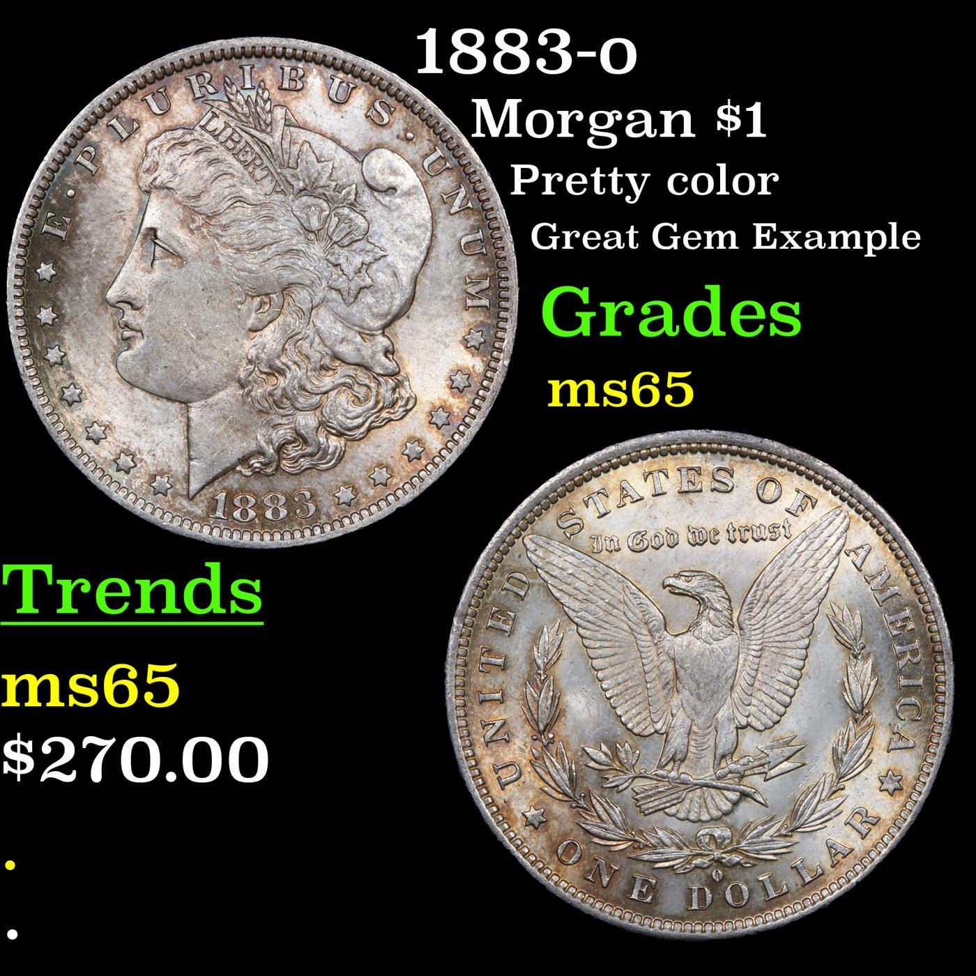 1883-o Morgan Dollar $1 Grades GEM Unc